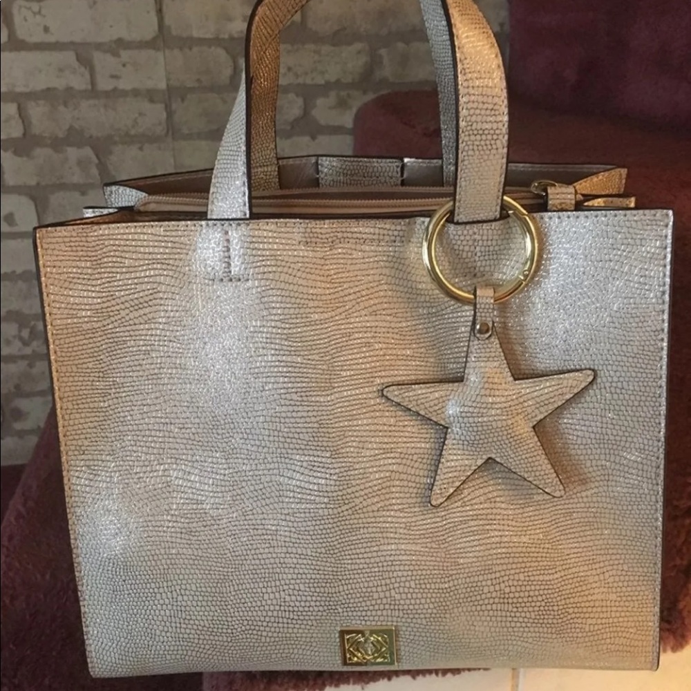 Kate Landry mini metallic tote